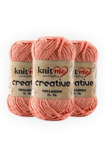 knitme 25g 3 Συσκευασία 100% βαμβακερό νήμα Amigurumi - Πλεκτό με το χέρι νήμα Taka (1039)