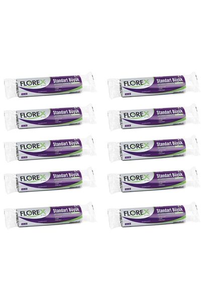 Florex Standard Large Size 10 Garbage Bags Black 65 X 80 Cm 10 Packs