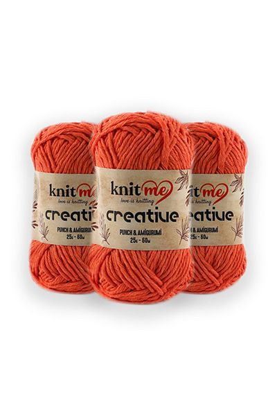 knitme 25g * 3 Συσκευασία 100% βαμβακερό πλεκτό χέρι - Amigurumi Punch IPi Taka Yarn (1010)