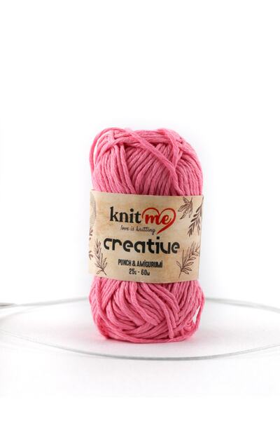 knitme Creatıve 25 Gr bumbac 100% Amigurumi Punch Ață de tricotat manuală Tak...