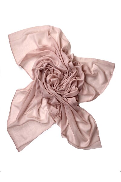 Naz Ipek Pamuklu Düz Pudra Renk Oyalanacak Yazma 100x100