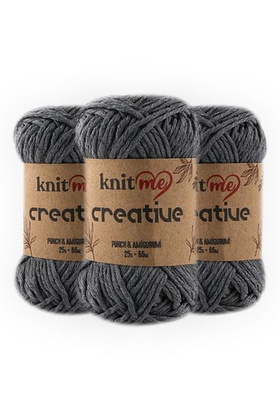 knitme Creatıve 25 gr 3 Συσκευασία Βαμβακερό Amigurumi Punch Πλεκτό Χέρι Σχοινί Taka Yarn 1027