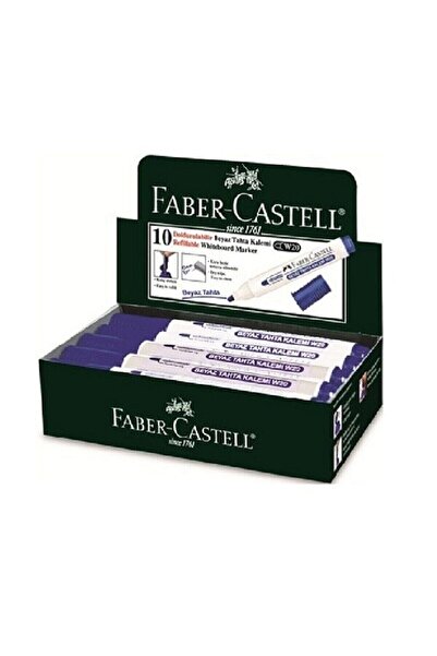 Faber Castell Beyaz Tahta Kalemi W20 Mavi ( 10'lu )