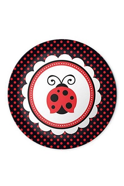DÜVENCİ TİCARET Ladybug Set with 8 Cardboard Plates