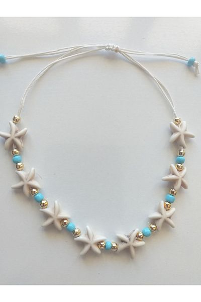 wundaf tasarım White Starfish Anklet