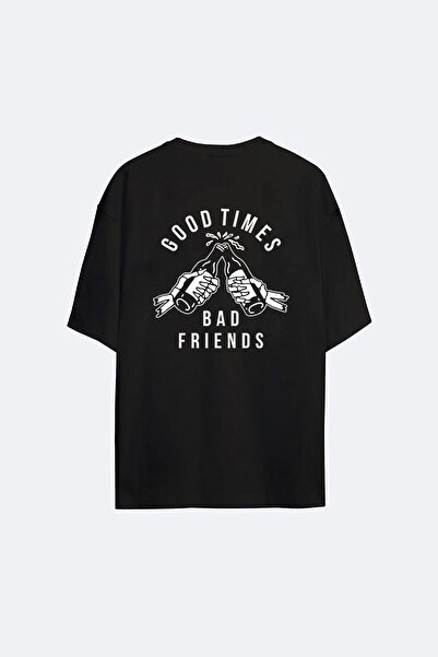 Machetta Unisex oversize černé tričko Good Times
