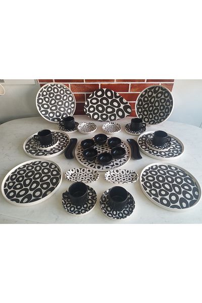 Keramika Black&white 32 Piece Breakfast Set