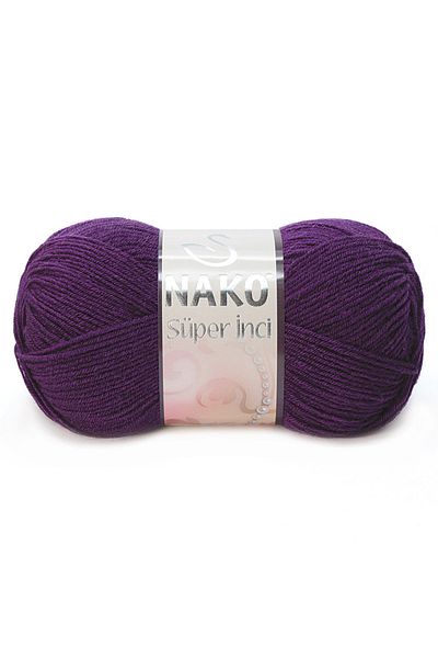 NAKO Πλεκτό νήμα χειρός Super Pearl 25% μαλλί 3260 Μωβ