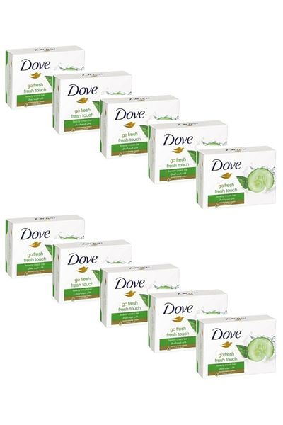 Dove Cream Bar Cucumber And Green Tea Freshness Solid Soap 100 gr X 10 Pieces