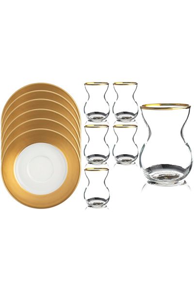 Mikasa Moor Gold Ring 6-Piece Tea Set