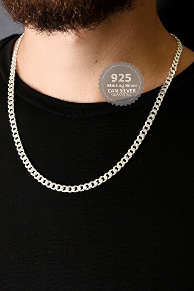 CAN SİLVER 925 Ayar Gümüş 5 Mm Erkek Gurmet Zincir