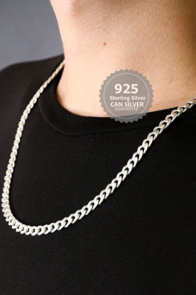 CAN SİLVER 925 Ayar Gümüş 5 Mm Erkek Gurmet Zincir