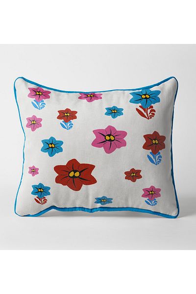 Alacastore Husă de pernă decorativă cu model floral colorat