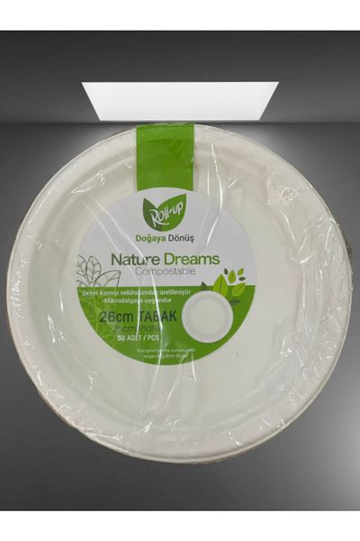 Roll-Up Roll up Nature Dreams Cardboard Plate 26 cm 50 Pieces