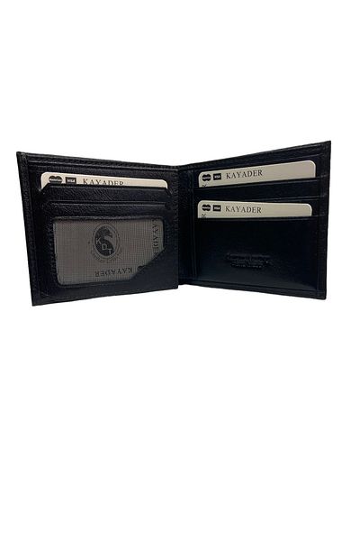 Kayader Black Genuine Leather Men's Wallet 08