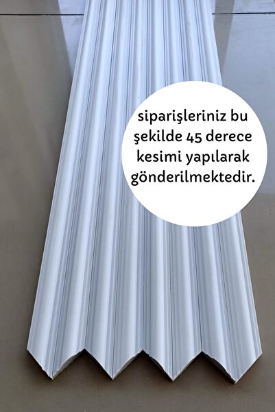deco master Dekoratif Boyanabilir 2,5 Cm Hazır Kesim 12’li Duvar Çıtası