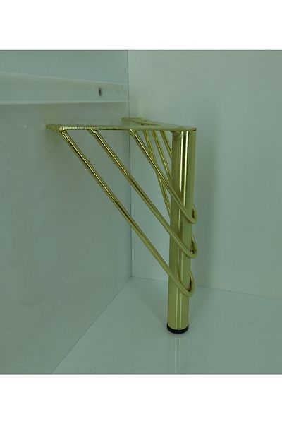 BARERMO Picior de scaun din sârmă din metal auriu de 20 cm, picior de dulap, picior de consolă, picior de metal, picior de canapea