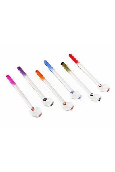LoveQ Set of 6 Hygienic Glass Decorative Teaspoons