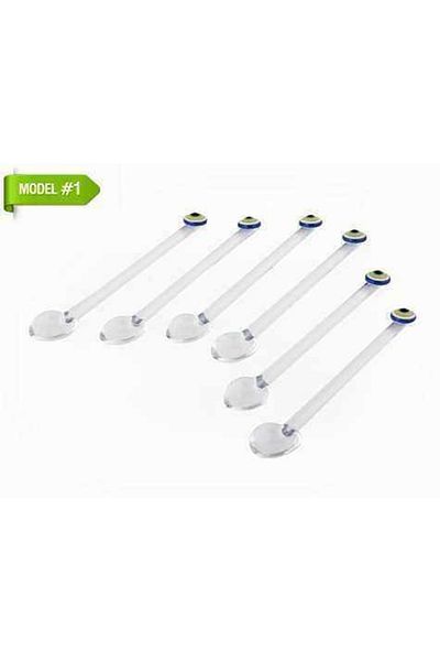 LoveQ Set of 6 Hygienic Glass Decorative Teaspoons