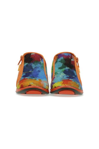 Panço Unisex Çocuk Çok Renkli Fermuarlı Panduf