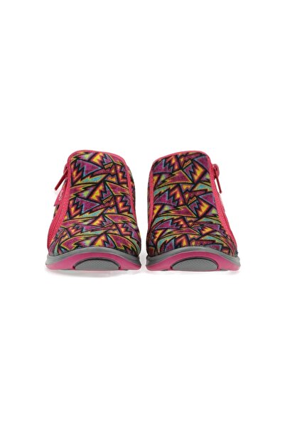 Panço Kız Çocuk Çok Renkli Fermuarlı Panduf