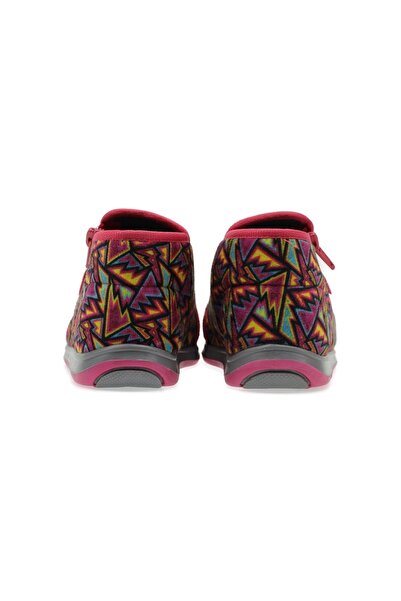 Panço Kız Çocuk Çok Renkli Fermuarlı Panduf