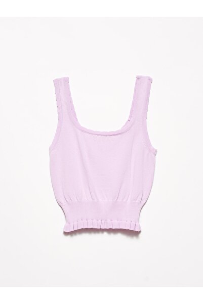Dilvin Kadın Lila 2650 Yakası Büzgülü Askılı Atlet 101A02650