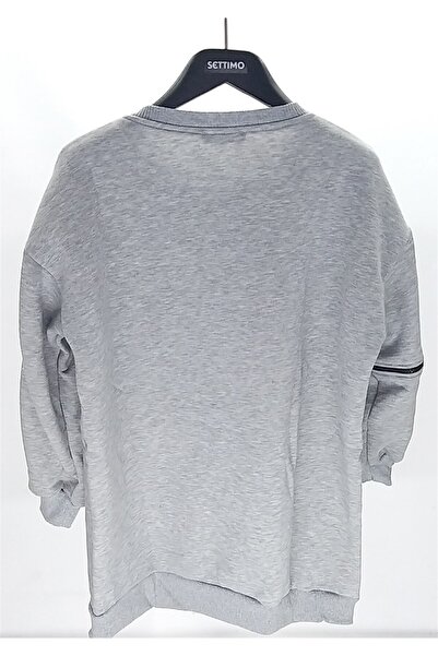 Settimo -Lsk Bottom Top Set White Crew Neck Embroidery Detailed Plaid Tunic