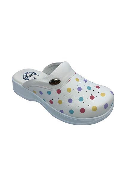 Hipokrat Medikal Sabo Hippocrat Colored Polka Dot Patterned Full Orthopedic Sabo Slippers