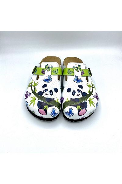 Settimo Panda Pattern Orthopedic Mushroom Sabo Slippers Doctor Nurse Slippers