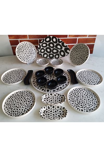 Keramika Black&white 20 Piece Breakfast Set
