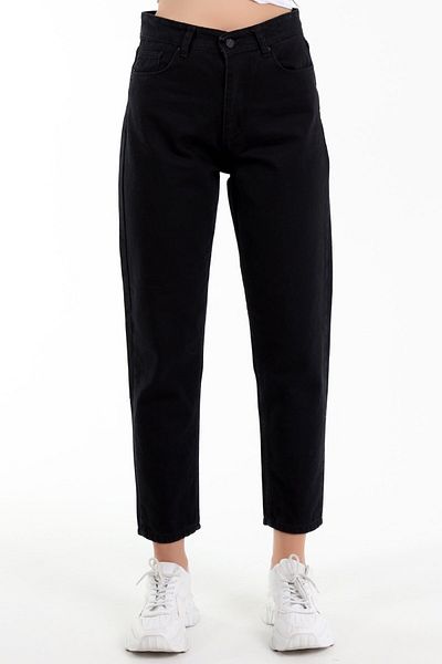 LİMABEL Eylül X Black Colorfast Mom Jean Women's Boyfriend High Waist Power Lycra Collector
