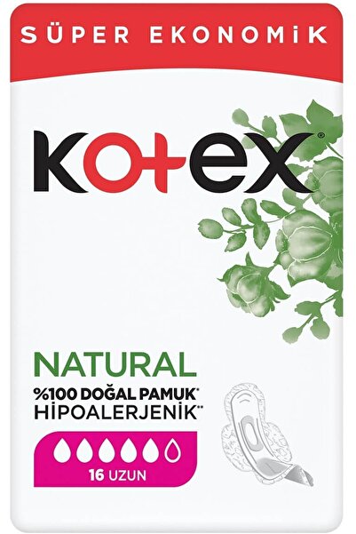 Kotex Natural Ultra Quadro Hijyenik Ped Uzun 16'lı