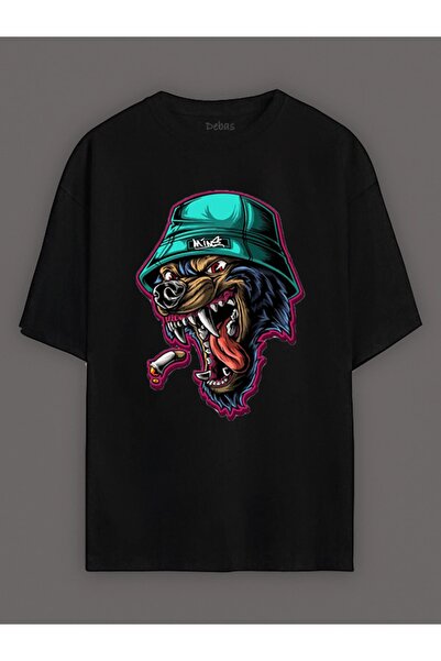 Generic Brand Tricou oversize unisex cu imprimeu Trend