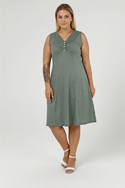 Nehir tekstil Αμάνικο Βαμβακερό Χτενισμένο Μητρικό Φόρεμα