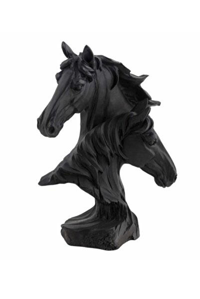 Andante Ikili At Kafası Heykeli Dekoratif At Figürü