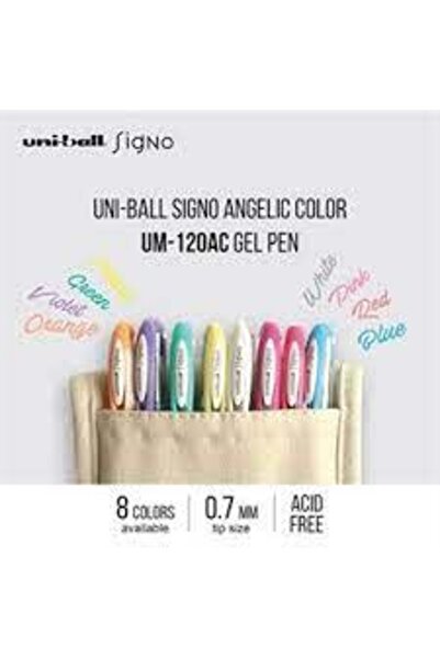 UNİ-BALL Uniball Signo Angelic Colour 0.7 Jel Kalem 8 Renk Set