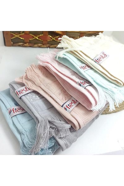 Fiesta Soft Cotton Cross Stitch Bordered Kitchen Towel 30 X 50 tassels 6 Colors