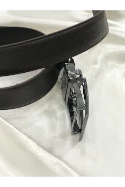 U.S. Polo Assn. Ανδρική δερμάτινη ζώνη με πόρπη σε καφέ χρώμα