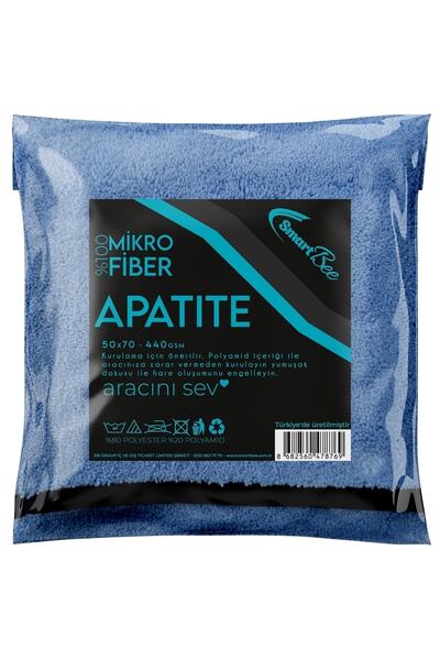 SmartBee Apatıte Mikrofiber Oto Kurulama Havlusu 50x70 440gsm - Mavi