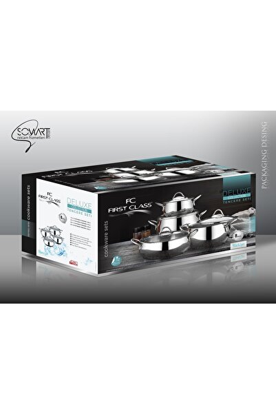 First Class 8 Parça Delux Tencere Seti Gold