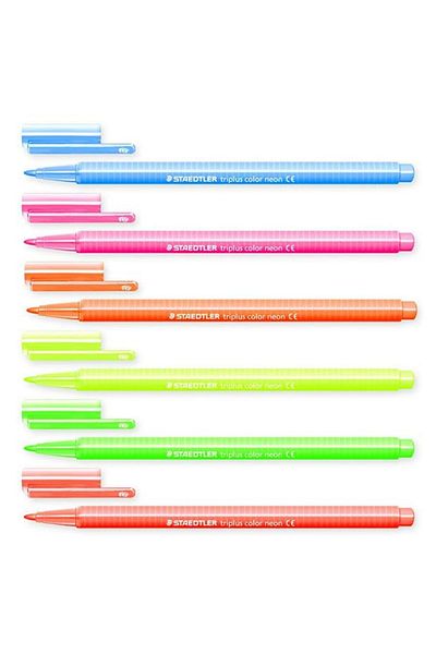 Staedtler Triplus Color 1 mm Phosphored Pen 6 Color Plastic Boxed Set