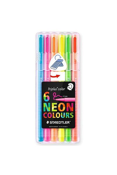 Staedtler Triplus Color 1 mm Phosphored Pen 6 Color Plastic Boxed Set