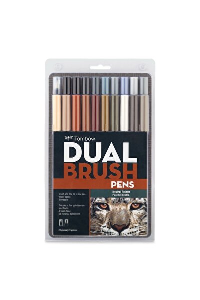 Tombow : Ab-t Dual Brush Pen Graphic Pen Set : Neutral Colors (20 Colors)