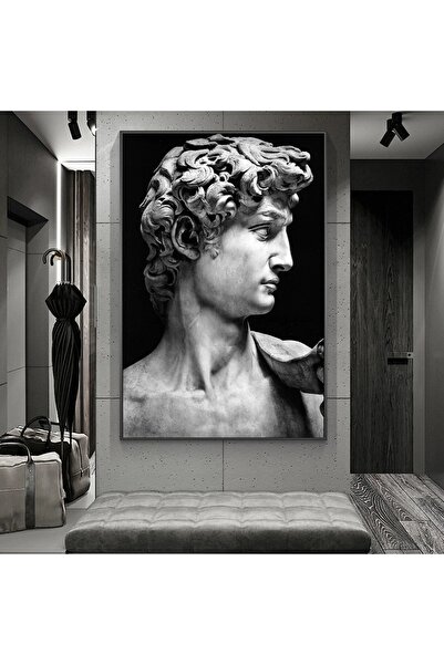 Piri Kanvas Tablo Michelangelo Heykel Görünümlü Kanvas Tablo