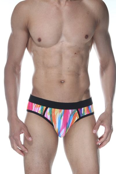 Shimmer Look Πολύχρωμο Fancy Ανδρικό Εσώρουχο Chemise Jockstrap
