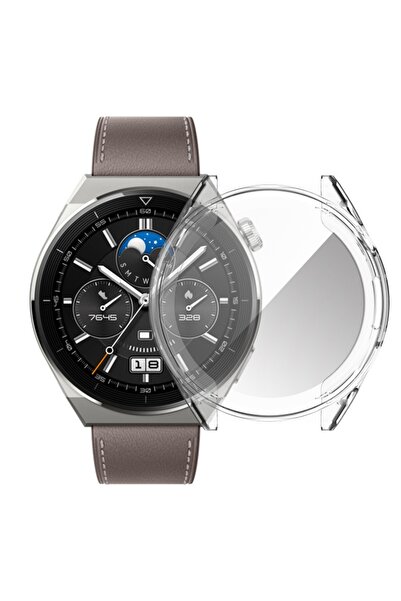 Ally Huaewei Watch Gt 3 Pro 46mm Kılıf 360 Full Koruma Ultra Ince Silikon Kıl...