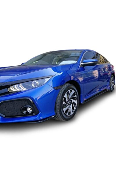 HasAkman Civic Fc5 Mugen Yan Marşpiyel Seti Mat Siyah Plastik 2016 2017 2018 2019 2020 2021