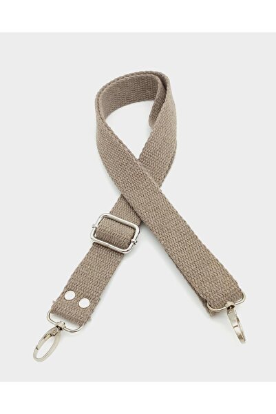 angel çanta aksesuar عمود قطن 120x3 سم مينك فضي معدني