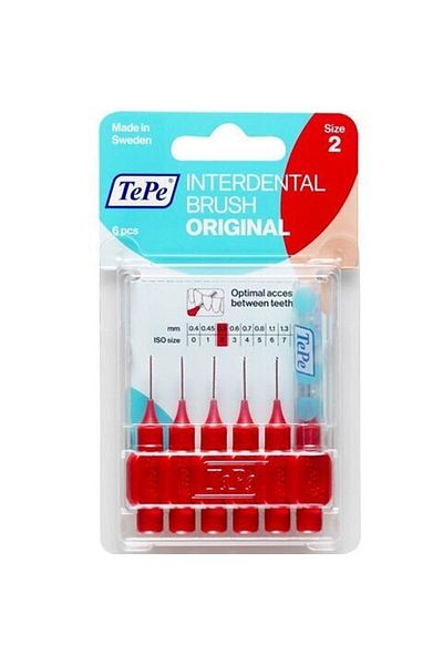 TePe Interface Interdental Brush 0.5mm Red Set of 6